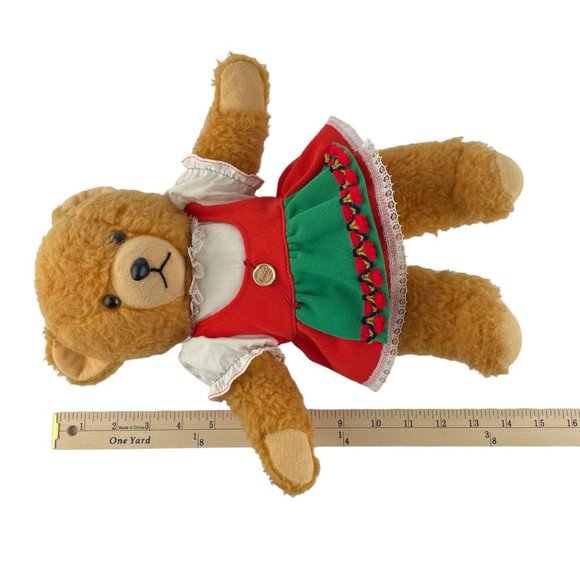 Hermann Teddy Original West Germany Vintage 14" Plush Girl Bear Heidi Dress - Picture 8 of 8